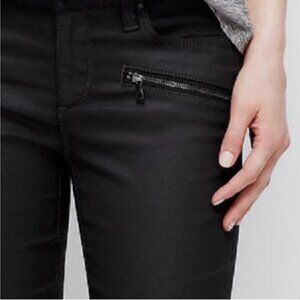 NWT Vegan Leather-look Style Coated Jeans Moto Skinny Toothpick Festival Biker